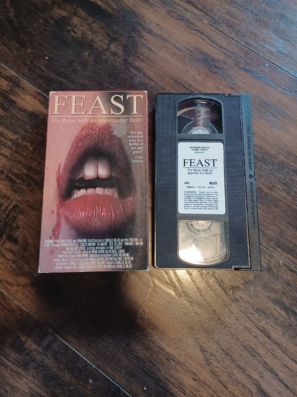 RARE Horror FEAST VHS Tape HTF 90's Cannibal